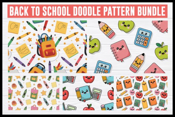 Back to School Doodle Pattern Set: A Versatile Resource for Creative Projects