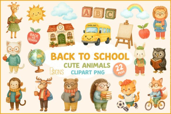 Back to School Teacher Cute Clipart PNG and Cute Animals Clipart: A Must-Have for Creative Projects