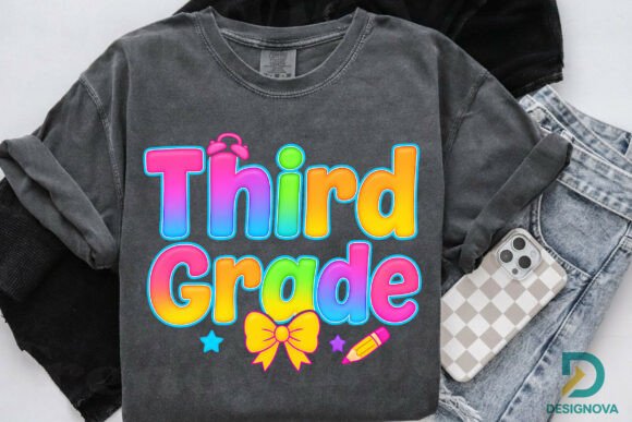 Colorful Third Grade Back to School PNG: A High-Quality Digital Asset for Creative Projects