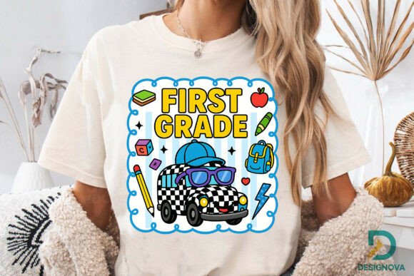 First Grade Car PNG for Back to School Projects