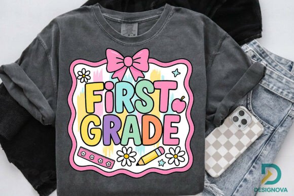 First Grade PNG, Pastel Back to School: A Strategic Design Asset for Creative Projects