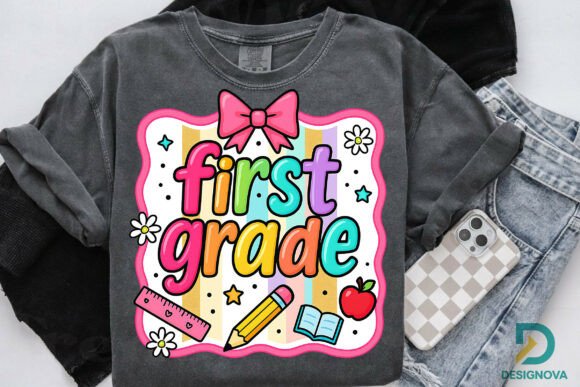 First Grade Rainbow Back to School PNG: A Vibrant Digital Asset for Creative Projects