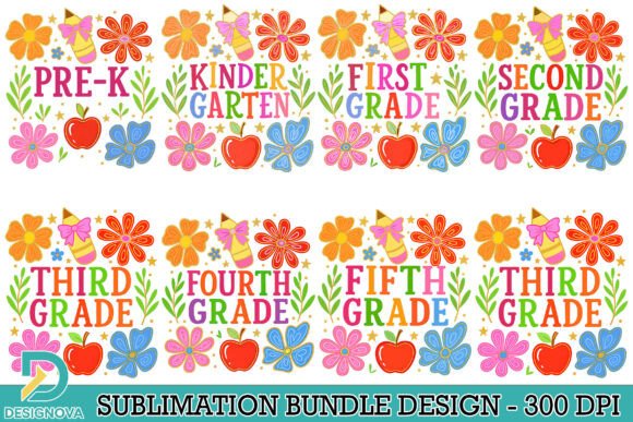 Floral Back to School Sublimation Bundle for Creative Projects