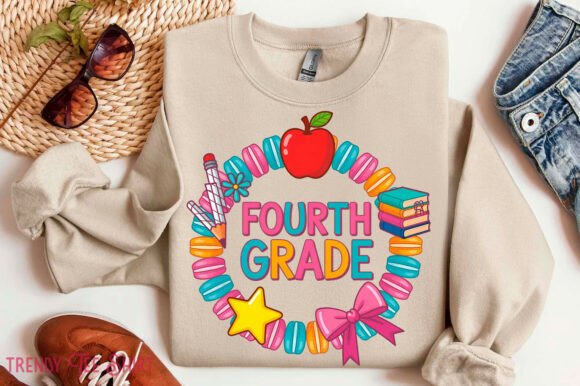 Fourth Grade Bracelet PNG Back to School
