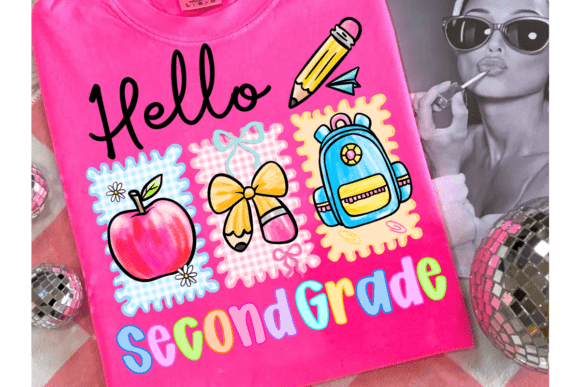 Hello 2nd Grade PNG for Back to School