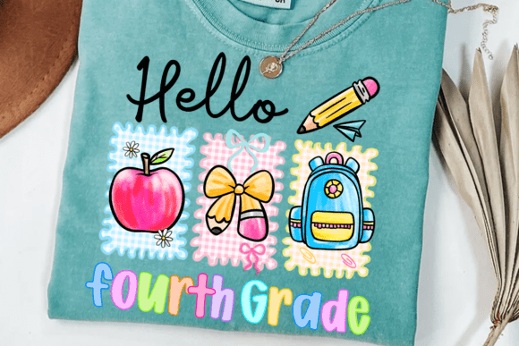 Hello 4th Grade PNG, Back to School PNG – High-Quality Designs for Every Occasion