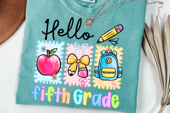 Hello 5th Grade PNG, Back to School PNG – A Versatile Design Asset for Creative Projects