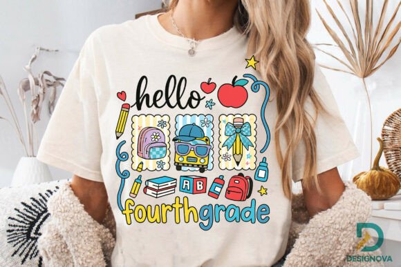 Hello Fourth Grade PNG, Back to School