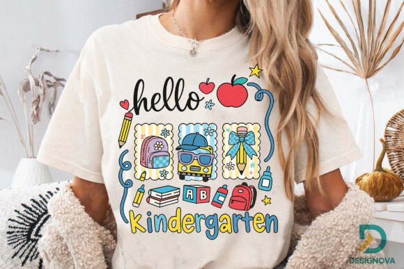 Hello Kindergarten PNG Back to School