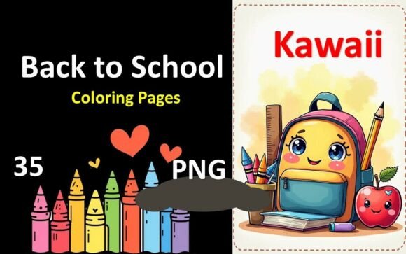 Kawaii Back to School Coloring Fun