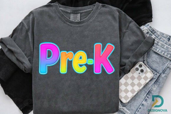 Rainbow Color Pre-K Back to School PNG