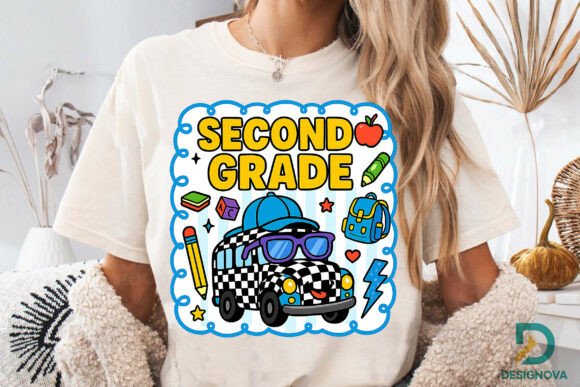 Second Grade Car PNG, Back to School PNG: A High-Quality Digital Asset for Creative Projects